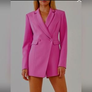 NWT Express Blazer Romper Neon yellow